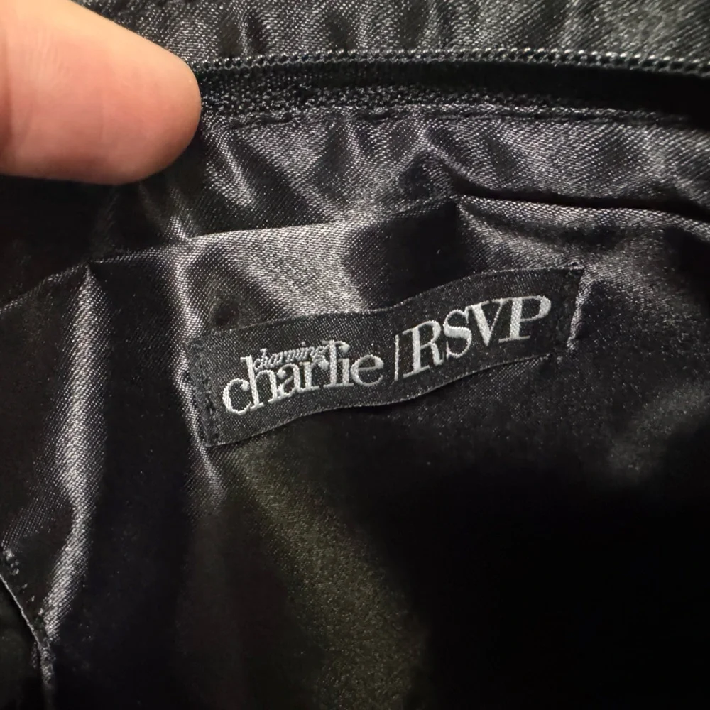 Black Beaded Sequin Clutch with Wrist Strap
